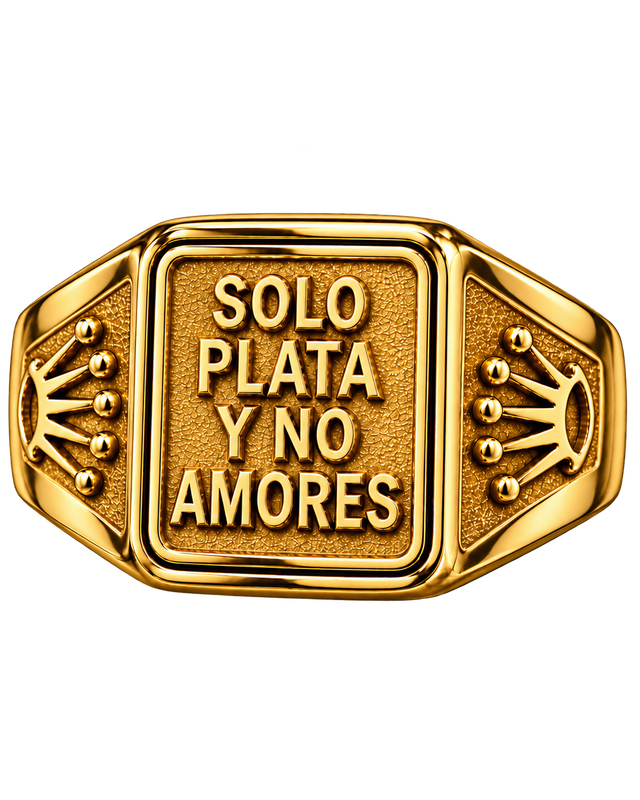 Anillo Solo Plata y No Amores